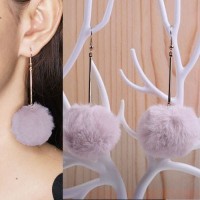 Jual Anting PomPom Long Dusty Pink (02C713r) Murah