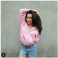 Jual CROP HOODIE PINK BABY Murah