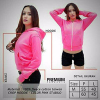 Jual CROP HOODIE jacket PINK Murah