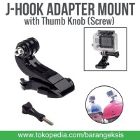 Jual J-Hook Adapter Mount w/ Thumb Knob (Screw) for SJCAM,Xiaomi Yi & GoPro Murah