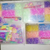 Jual PROMO MURAH ACCESORRIES CASE DIY RAINBOW LOOMBANDS 1 SET : MINI LOOM Murah