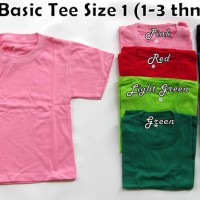 Jual Kaos Polos - Basic tee Anak bayi size 1 Murah