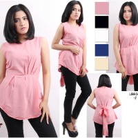 Jual Oma Fashion Alice Blouse Peplum Ikat Pinggang Belakang - 5 Warna - Siz Murah