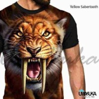Jual Kaos 3D Yellow Sabretooth Murah