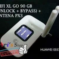 Jual MODEM WIFI MIFI 4G LTE XL GO UNLOCK 90GB HUAWEI E5577 E5577C + ANTENA Murah