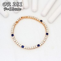 Jual Gelang Lapis Emas 18K Rubi Zircon OR 281 Murah