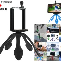 Jual Mini Tripod + Mount Portable Flexible Stand Warna Random Murah