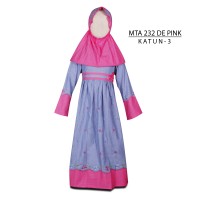 MTA232DEPink(4+-6tahun) gamis anak balita kombinasi brokat sifon jeans