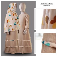 MTA267Coklat(4+-6tahun) gamis arab anak perempuan jersey kaos branded