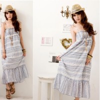 Jual LONG DRESS CORAK ETNIC HITAM IMPORT (825) Murah