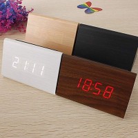 Jual TRIANGLE LED WOOD CLOCK Murah