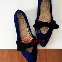 Jual Sepatu Wanita Cewek Flat Shoes Candy Biru Terbaru Murah