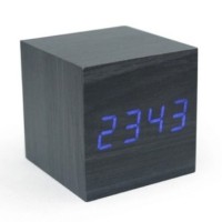 Jual Jam Meja Digital Model Kayu Kotak LED Wooden Clock JK808 We T1310 Murah