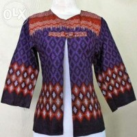 Jual blazer batik etnik ungu Murah