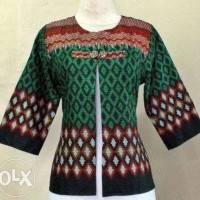 Jual blazer batik etnik hijau Murah