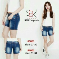 Jual 31-34 SBK 84001 Hotpants SBK Stretch Real Pic blue jeans biru jumbo Murah