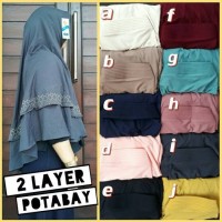 Jual Jilbab Bergo 2 Layer Potabay Jersey Murah