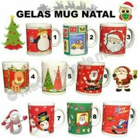 Jual Gelas Mug Karakter NATAL MERRY CHRISTMAS Murah