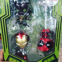 Jual HOT TOYS COSBABY 371 SPIDERMAN HOMECOMING VULTURE IRONMAN MARK 47 SET Murah
