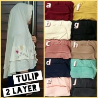 Jual Jilbab Khimar Tulip 2 Layer Murah