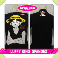 Jual NEW KAOS BAJU DISTRO ANIME - LUFFY KING SPANDEX Murah