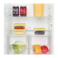 Jual IKEA PRUTA Tempat makanan transparan kuning 14 x 14 x 6 cm i T3009 Murah