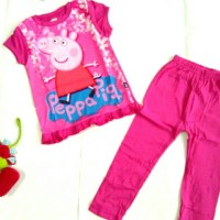 Jual L3032 Pajamas J2 1176 PEPPA PIG PINK S piyama KODE PL3032 Murah