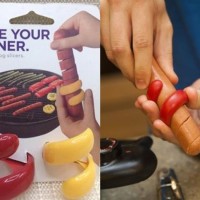 Jual Spiral Hot Dog Slicer Alat Pemotong Sosis Hotdog dekorasi makanan CHEF Murah