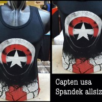 Jual Promo !!!! SINGLET GYM FITNESS CAPTAIN AMERICA RED Murah