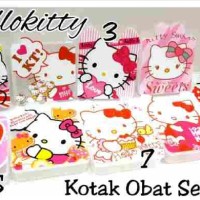 Jual Kotak / Tempat / Wadah Penyimpanan Obat Karakter Motif Lucu Hello Ki Murah