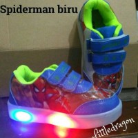 Jual sepatu spiderman lampu import sepatu anak laki sepatu boboiboy Murah