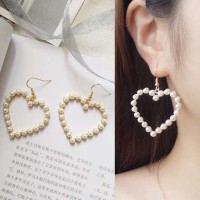 Jual Anting love shape pearl design Murah