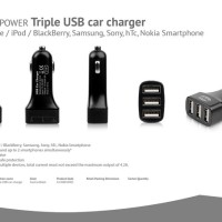 Jual Unik Car Charger Ahha TRIPEE Triple USB Car Charger 4 2A T1910 Murah