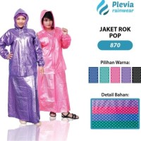 Jual Jas Hujan Rok Polkadot Plevia ROK POP kode 870 Stelan ROK PEREMPUAN Murah