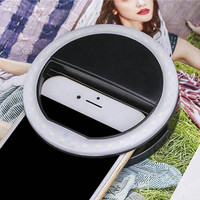 Jual Lampu Selfie Ring Portable 36 LED Flash Light Utk Phone Camera Holder Murah
