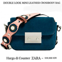 Jual Tas wanita Supplier grosir tas wanita branded ZARA DOUBLE LOCK SUEDE Murah