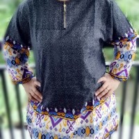 Jual Baju Muslim Tunik Sofia Tunic Black Murah