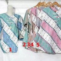 Jual tunik batik kerja blouse etnik model terompet 8 Murah