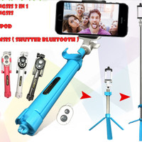 Jual Murah ! Tongsis Tripod + Remote Bluetooth / Tongsis 3in1 Murah