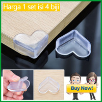 Jual Murah ! Pengaman/Pelindung Sudut Meja/Safety Corner TRANSPARAN (1 Set Murah