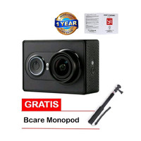 Jual Xiaomi Yi Action Cam-16 MP-International-Hitam+ Bcare Monopod Murah
