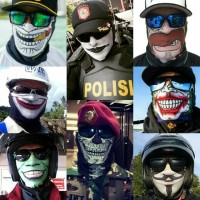 Jual Masker topeng vendeta, joker, anonimous , skull , slipknot, buff skull Murah