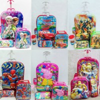 Jual RESTOCK!! Troli 6D 7D 4-in-1 Frozen Princess Spiderman Peppa Pig Murah