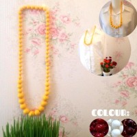 Jual MURAH- Kalung geometric warna warni cerah polos bola Murah