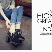 Jual IST Boots Heels Stut Hitam BT10 235 Murah