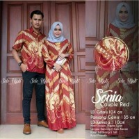 Jual Terlaris Gamis Sonia Couple Ori SVJ Longdress Dan Kemeja Sanwos Prada Murah