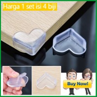 Jual Pengaman/Pelindung Sudut Meja/Safety Corner TRANSPARAN (1 Set isi 4pc) Murah