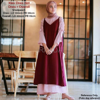 Jual Baju Dress Kiev Dress 2in1 Dress Overall Terbaru Murah