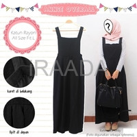 Jual Baju Dress Annie Overall Black Terbaru Murah