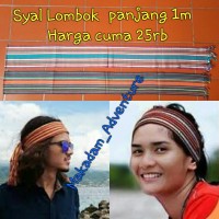 Jual syal etnik lombok kain tenun rajut ikat kepala suku sasak Murah